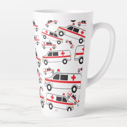 Ambulance Patroon Latte Mok (Rechts)