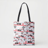 Ambulance Patroon Tote Bag (Voorkant)