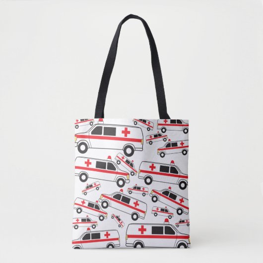 Ambulance Patroon Tote Bag (Voorkant)