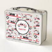 Ambulance Pattern Custom Name School (Achterkant)