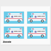 Ambulance Rechthoekige Sticker (Vel)