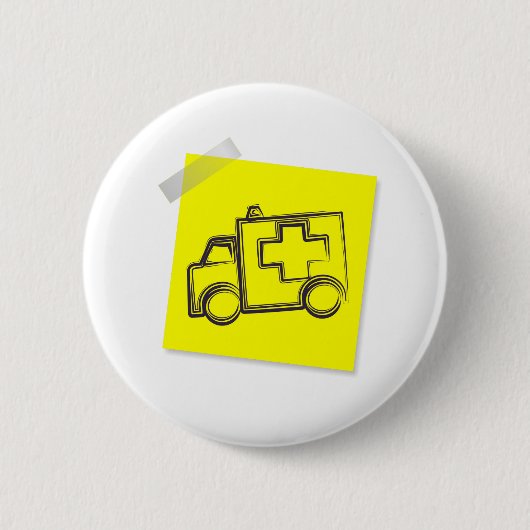 Ambulance Ronde Button 5,7 Cm (Voorkant)