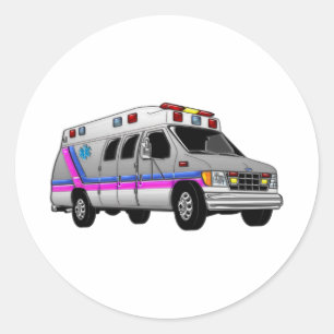 Ambulance Ronde Sticker