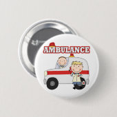 Ambulance T-shirts en cadeautjes Ronde Button 5,7 Cm (Voorkant /achterkant)