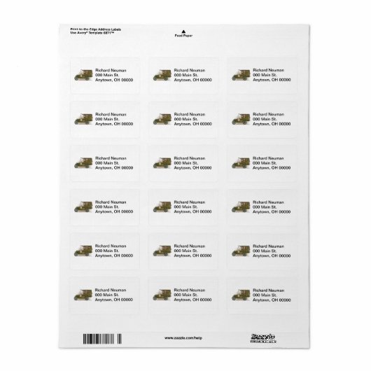 ambulanceadres label (Full Sheet)