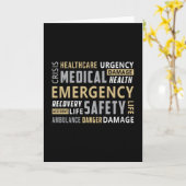 Ambulancechauffeur Paramedische Noodpiloot Job Kaart (Gele Bloem)