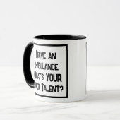Ambulancechauffeur Super Talent. Twee Tons Koffiem Mok (Voorkant links)