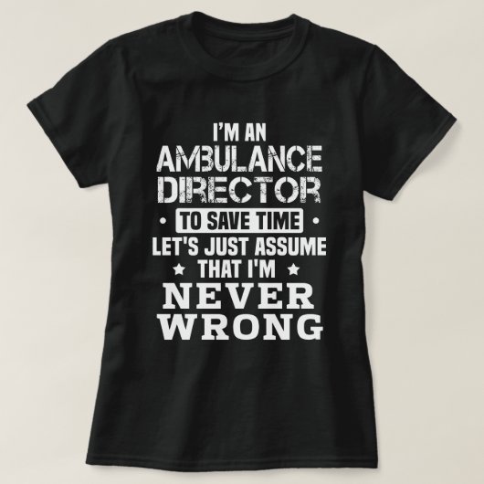 ambulancedirecteur t-shirt (Design voorkant)