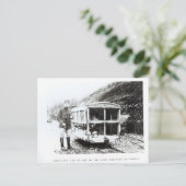 Ambulancemotor op een van de lichte spoorwegen briefkaart (Staand voorkant)