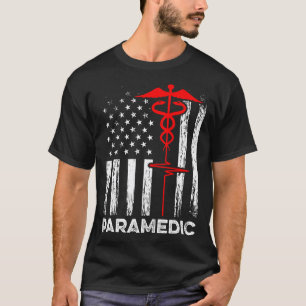 Ambulancepersoneel Usa Vlag Dokter Verpleegster No T-shirt