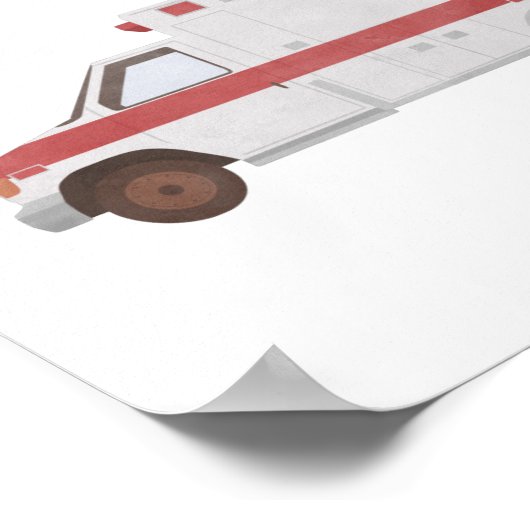 Ambulanceprint Kinderkamerdecoratie Poster (Hoek)