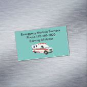 Ambulancethema voor medische hulpdiensten magnetisch visitekaartje (Voorbeeld)