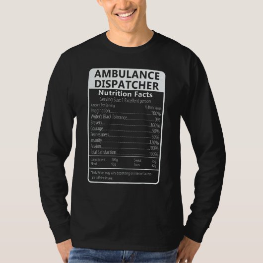 Ambulanceverpleger voedingsfeiten sarcastisch t-shirt (Voorkant)