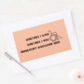 Ambulante rolstoelgebruiker Bumpersticker Rechthoekige Sticker (Envelop)