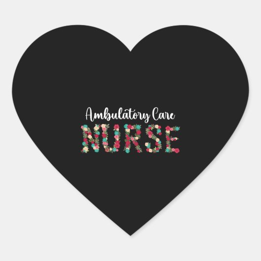 Ambulante verpleegkundige hart sticker (Voorkant)