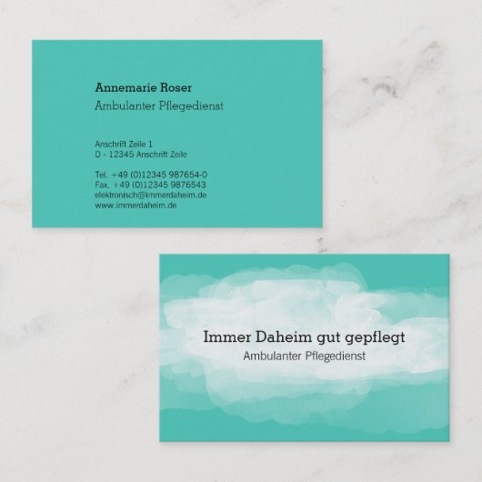 Ambulanter Pflegedienst Dezent Visitekaartje (Voorkant / Achterkant)