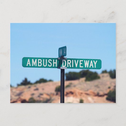 Ambush Driveway in New Mexico Briefkaart (Voorkant)