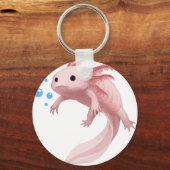 Ambystoma Mexicanum Cute Axolotl Tieners Toddler K Sleutelhanger (Voorkant)