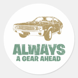 AMC AMX 390 1970 RONDE STICKER