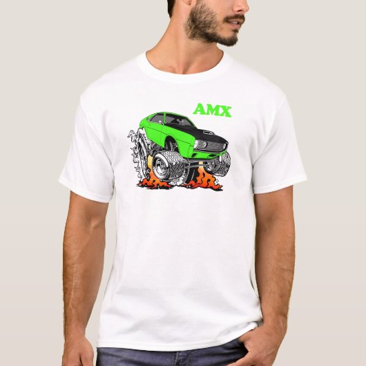 AMC AMX Cartoon 1970 Hot Rod T-shirt (Voorkant)