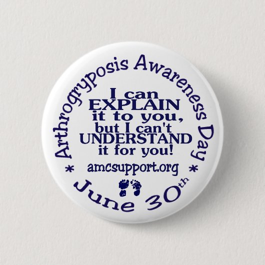 AMC Awareness Day Pin Ronde Button 5,7 Cm (Voorkant)
