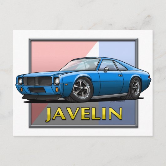 AMC_Javelin_Blue Briefkaart (Voorkant)