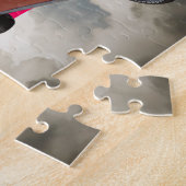 AMC Javlin-auto met Amerikaanse vlag Legpuzzel (Zijkant)