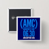 amc sensibilisatiedag vierkante button 5,1 cm (Voorkant /achterkant)