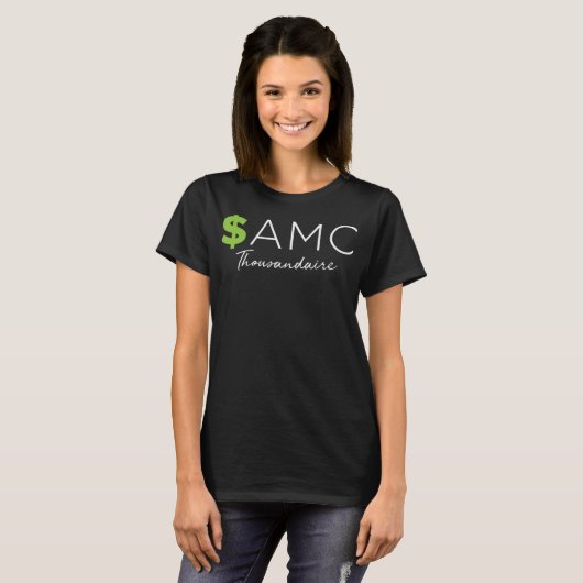 $AMC Symbol Thousandaire Funny Stock T-shirt (Voorkant volledig)