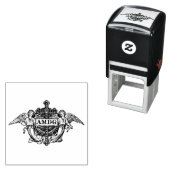 AMDG Ad majorem Dei gloriam Glory of God Zelfinktende Stempel (In situ)