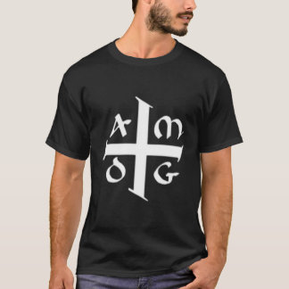 Amdg ad Majorem dei Gloriam Kleine jezuïetenkruis T-shirt