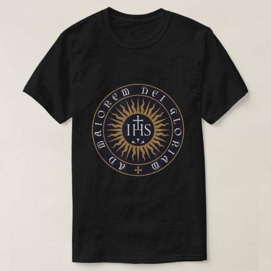 AMDG Ignatius of Loyola Society of Jesus Catholic  T-shirt (Design voorkant)