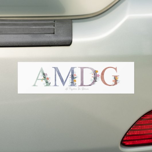 AMDG katholiek Bumpersticker (Op auto)