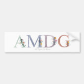 AMDG katholiek Bumpersticker (Voorkant)