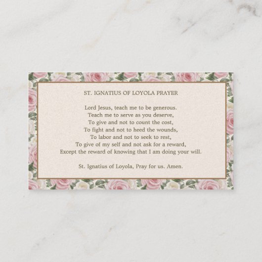 AMDG Katholieke St. Ignatius Religieuze Rozen Plaatskaartje (Achterkant)