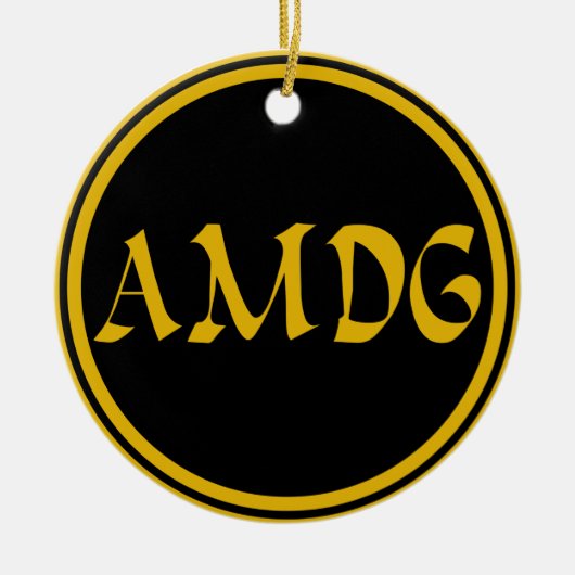 AMDG KERAMISCH ORNAMENT (Voorkant)