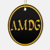AMDG KERAMISCH ORNAMENT (Links)