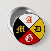 AMDG Medicine Wheel Button (Voorkant /achterkant)