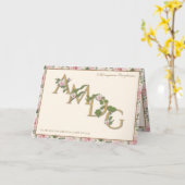 AMDG Religieuze Vintage Floral-katholiek gebed Kaart (Gele Bloem)