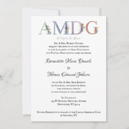 AMDG-uitnodiging tot katholieke bruiloft