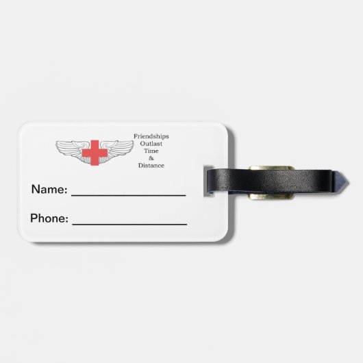 AMEA bagagelabel (Achterkant horizontaal)