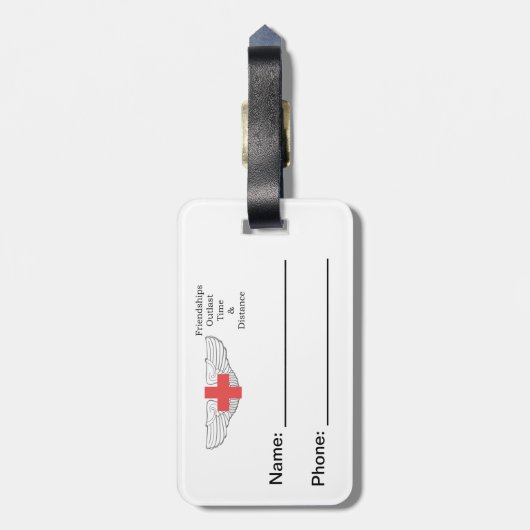 AMEA-Bagagelabel Bagagelabel (Achterkant verticaal)