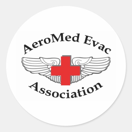 AMEA Logo slagschaduw versie Ronde Sticker (Voorkant)