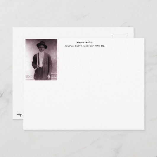 Amédé Ardoin 1912 Briefkaart (Voorkant / Achterkant)