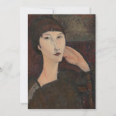 Amedeo Modigliani - Adrienne (Vrouw met Bangs) Kaart (Voorkant)