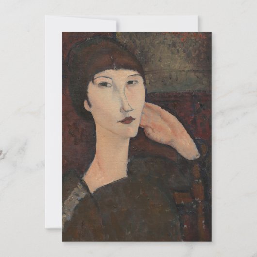 Amedeo Modigliani - Adrienne (Vrouw met Bangs) Kaart (Voorkant)