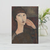 Amedeo Modigliani - Adrienne (Vrouw met Bangs) Kaart (Staand voorkant)