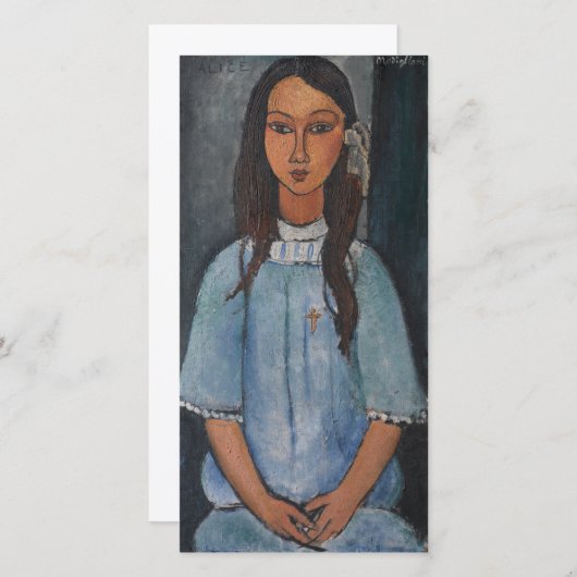 Amedeo Modigliani - Alice 1918 Feestdagenkaart (Voorkant / Achterkant)