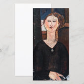 Amedeo Modigliani - Antonia Bedankkaart (Voorkant / Achterkant)