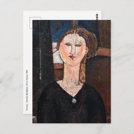 Amedeo Modigliani - Antonia Briefkaart (Voorkant / Achterkant)